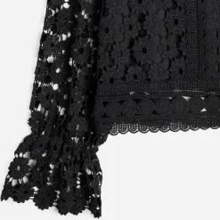 Texto Chemises & Blouses^Chemisier manches longues en dentelle NOIR