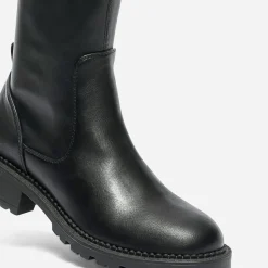 Texto Bottes^Cuissarde e à tige souple NOIR