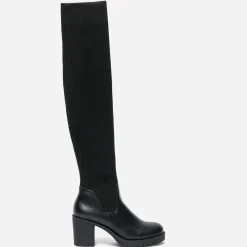 Texto Bottes^Cuissarde-chaussette e NOIR