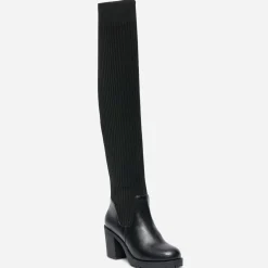 Texto Bottes^Cuissarde-chaussette e NOIR