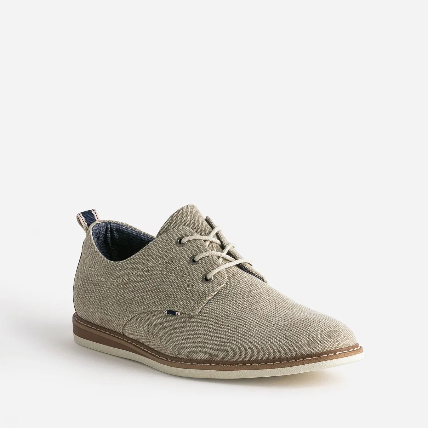 Eram Chaussures De Ville|Baskets/Tennis^Derby chiné en textile BEIGE
