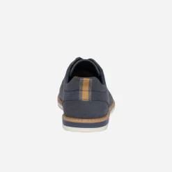 Eram Chaussures De Ville^Derby bleu en cuir perforé MARINE