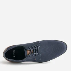 Eram Chaussures De Ville^Derby bleu en textile MARINE