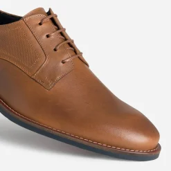 Eram Chaussures De Ville^Derby camel cuir embossé COGNAC