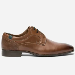 Eram Chaussures De Ville^Derby camel en cuir éco-conçu COGNAC