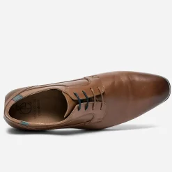 Eram Chaussures De Ville^Derby camel en cuir éco-conçu COGNAC