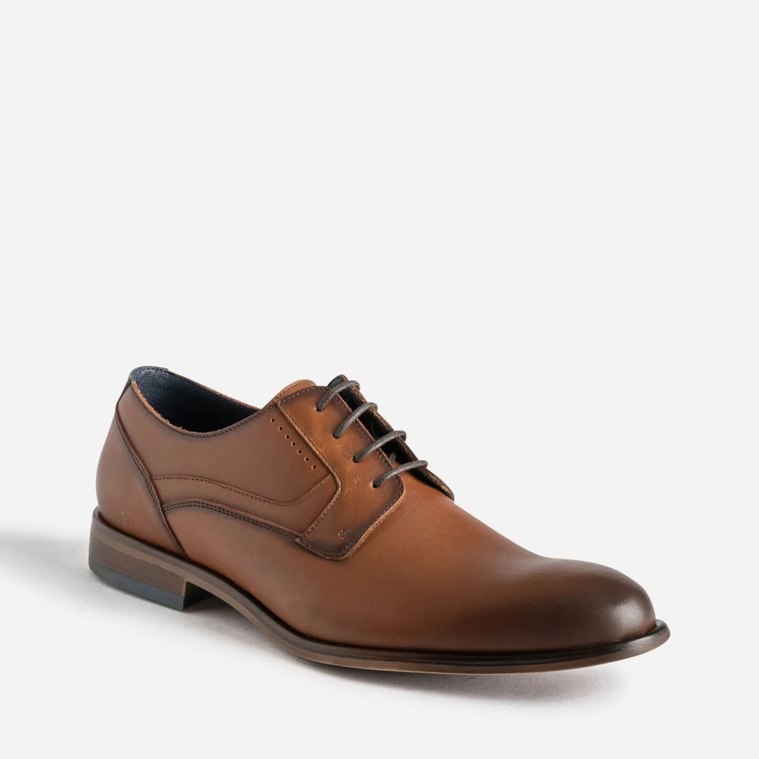 Eram Chaussures De Ville^Derby éco-conçu cuir COGNAC