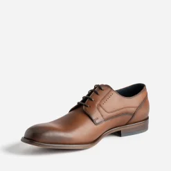 Eram Chaussures De Ville^Derby éco-conçu cuir COGNAC