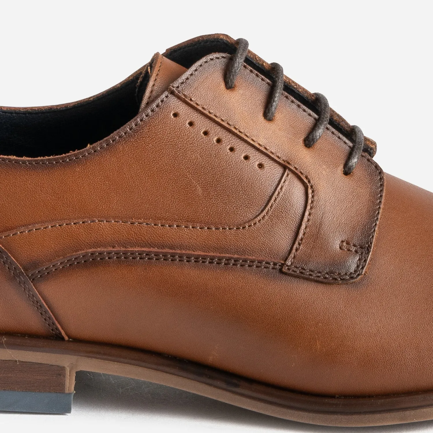Eram Chaussures De Ville^Derby éco-conçu cuir COGNAC