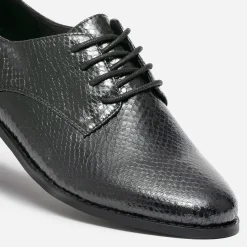 Eram Derbies^Derby éco-conçu verni effet python NOIR