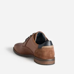 Eram Chaussures De Ville^Derby cuir embossé COGNAC
