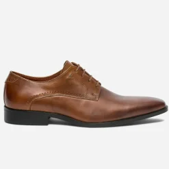 Eram Chaussures De Ville^Derby en cuir COGNAC