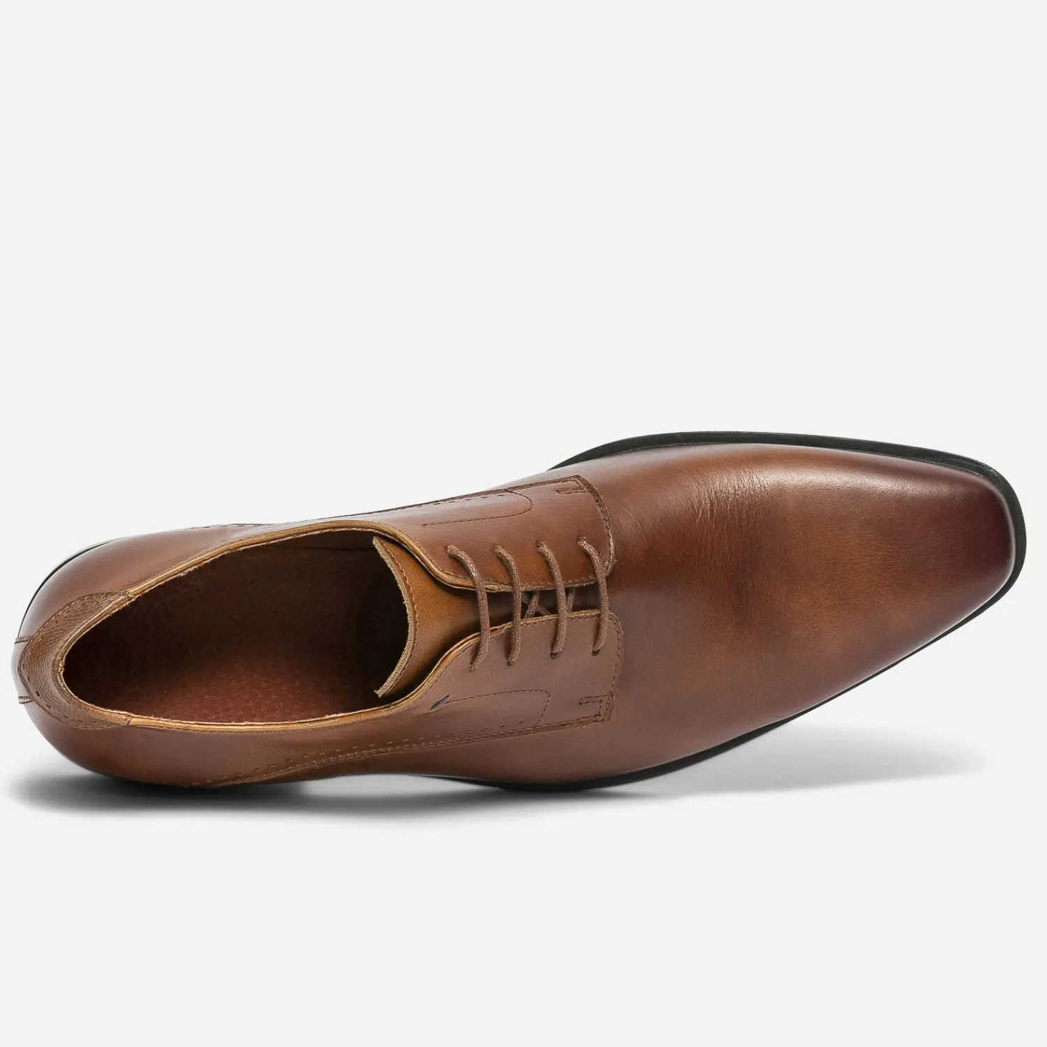 Eram Chaussures De Ville^Derby en cuir COGNAC