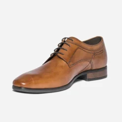 Eram Chaussures De Ville^Derby en cuir COGNAC