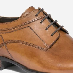Eram Chaussures De Ville^Derby en cuir COGNAC
