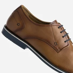 Eram Chaussures De Ville^Derby en cuir COGNAC