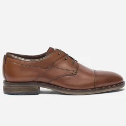 Eram Chaussures De Ville^Derby en cuir à double col COGNAC
