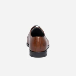 Eram Chaussures De Ville^Derby en cuir à lacet bleu COGNAC