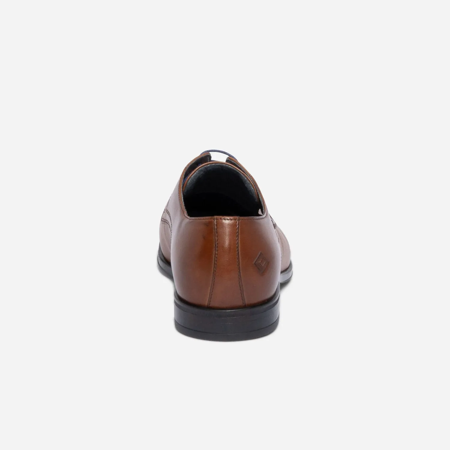 Eram Chaussures De Ville^Derby en cuir à lacet bleu COGNAC