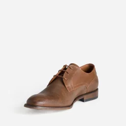 Eram Chaussures De Ville^Derby en cuir embossé COGNAC