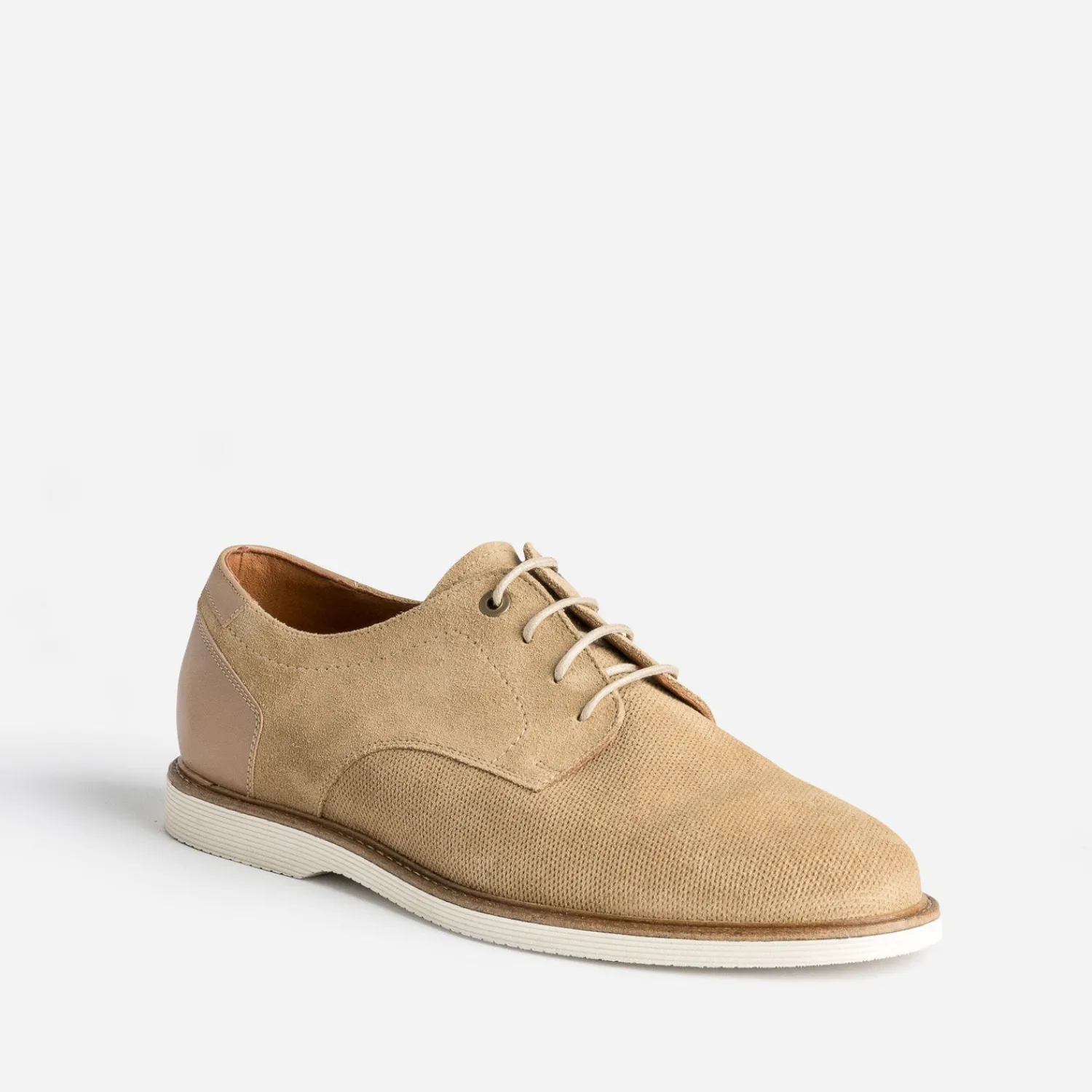 Eram Chaussures De Ville|Baskets/Tennis^Derby confort cuir éco-conçu BEIGE