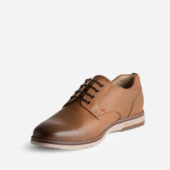 Eram Chaussures De Ville^Derby confort éco-conçu en cuir COGNAC