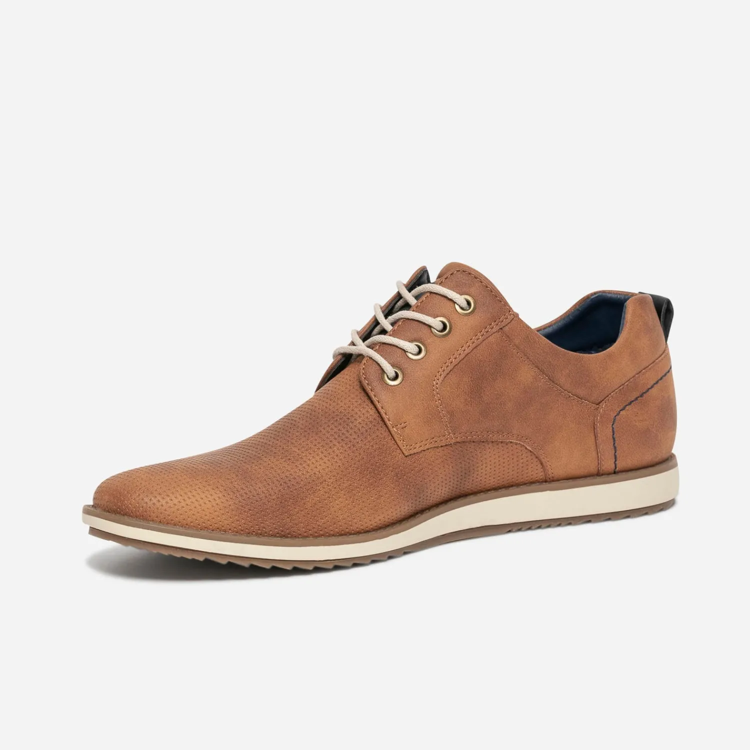 Eram Chaussures De Ville^Derby confort cognac perforé CAMEL