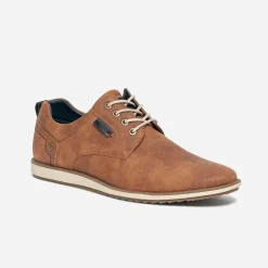 Eram Chaussures De Ville^Derby confort cognac perforé CAMEL