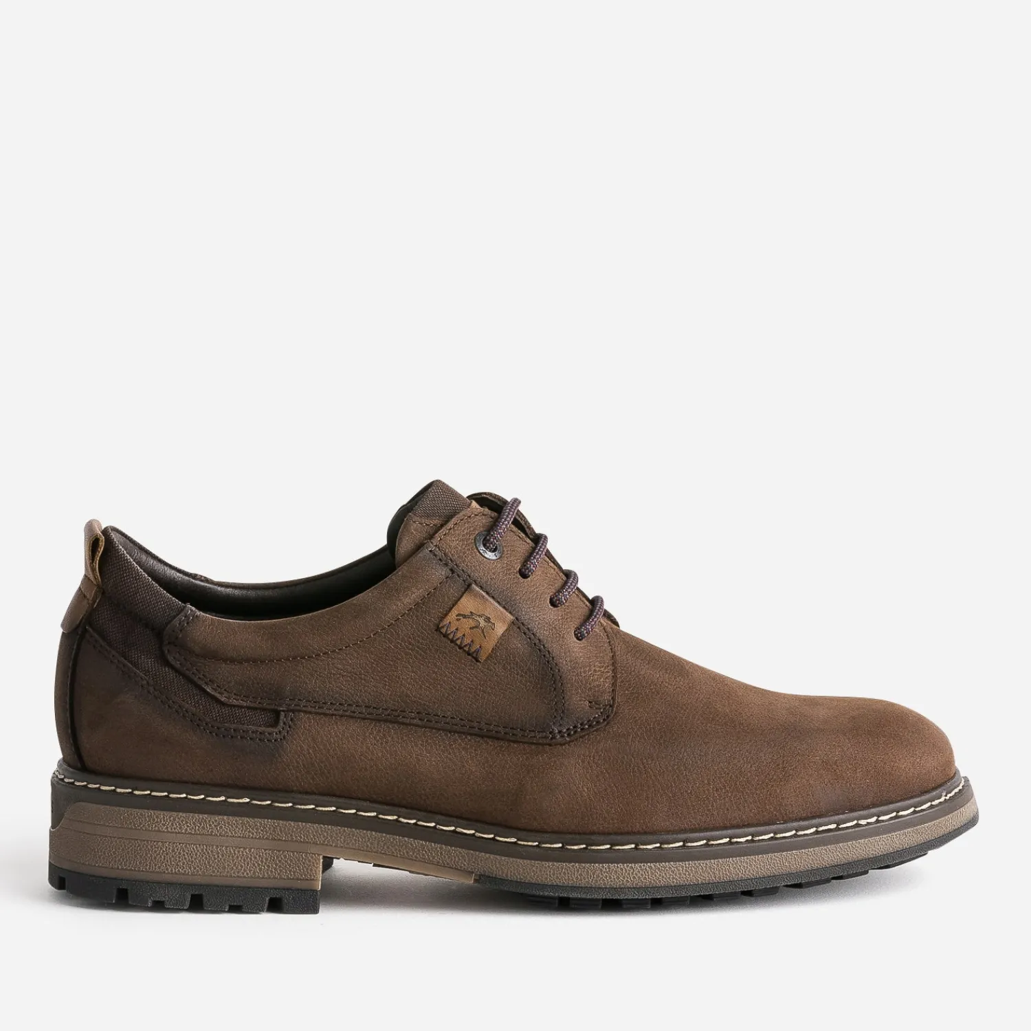 Fluchos Chaussures De Ville^Derby confort en cuir nubuck MARRON