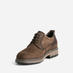 Fluchos Chaussures De Ville^Derby confort en cuir nubuck MARRON