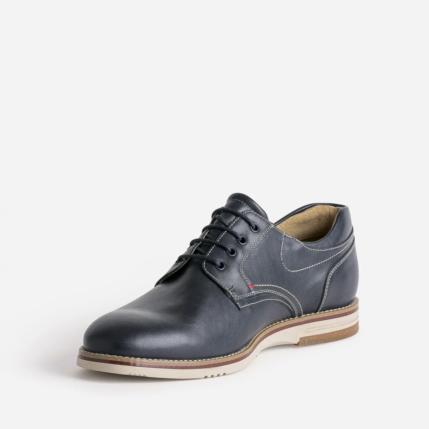 Eram Chaussures De Ville^Derby confort éco-conçu en cuir MARINE