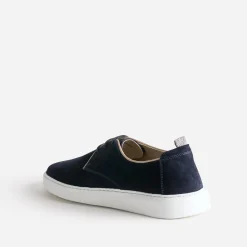 Eram Baskets/Tennis^Derby confort en cuir velours MARINE