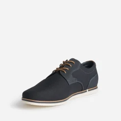 Eram Chaussures De Ville^Derby confort en toile MARINE