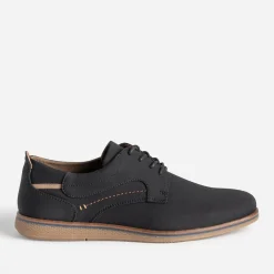 Eram Chaussures De Ville^Derby confort en toile texturée NOIR