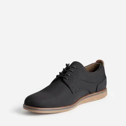 Eram Chaussures De Ville^Derby confort en toile texturée NOIR
