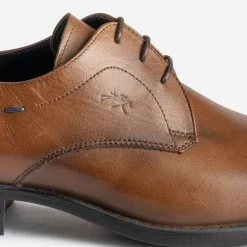 Fluchos Chaussures De Ville^Derby cuir bout droit CAMEL