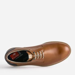 Fluchos Chaussures De Ville|Baskets/Tennis^Derby en cuir COGNAC