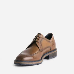 Fluchos Chaussures De Ville^Derby marron clair en cuir COGNAC