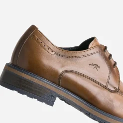 Fluchos Chaussures De Ville^Derby marron clair en cuir COGNAC