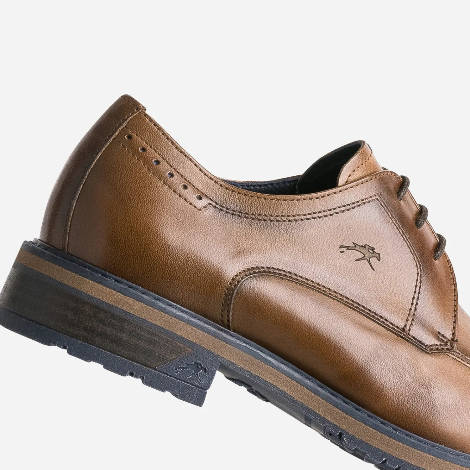 Fluchos Chaussures De Ville^Derby marron clair en cuir COGNAC