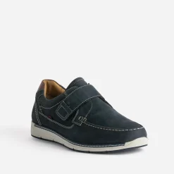 FRANCE ARNO Chaussures De Ville|Baskets/Tennis^Derby bleu cuir nubuck MARINE
