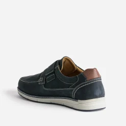 FRANCE ARNO Chaussures De Ville|Baskets/Tennis^Derby bleu cuir nubuck MARINE