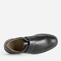 FRANCE ARNO Chaussures De Ville^Derby en cuir à scratchs NOIR