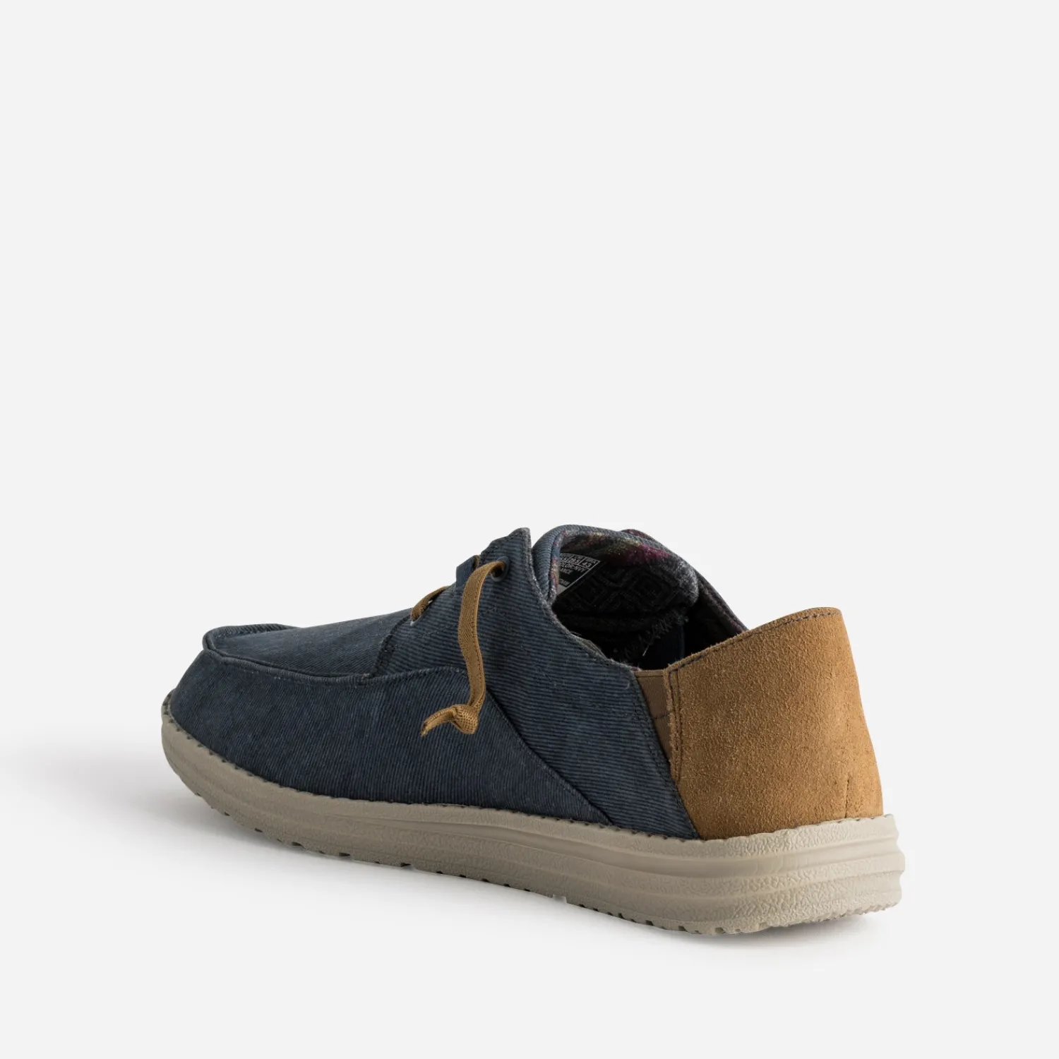 Skechers Toiles^Derby toile et cuir velours MARINE