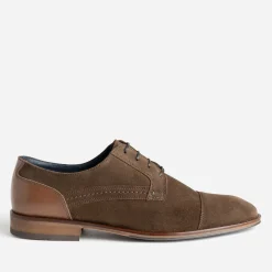 Eram Chaussures De Ville^Derby cuir velours éco-conçu MARRON