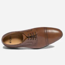 Eram Chaussures De Ville^Derby marron en cuir COGNAC