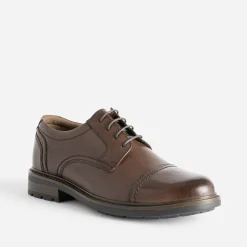Eram Chaussures De Ville^Derby en cuir détail bout droit MARRON