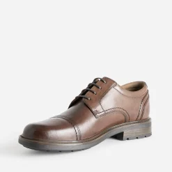 Eram Chaussures De Ville^Derby en cuir détail bout droit MARRON