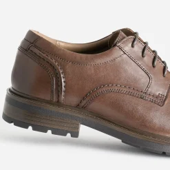 Eram Chaussures De Ville^Derby en cuir détail bout droit MARRON