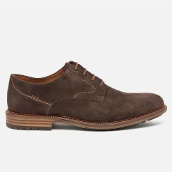 Eram Chaussures De Ville^Derby en cuir velours éco-conçu MARRON